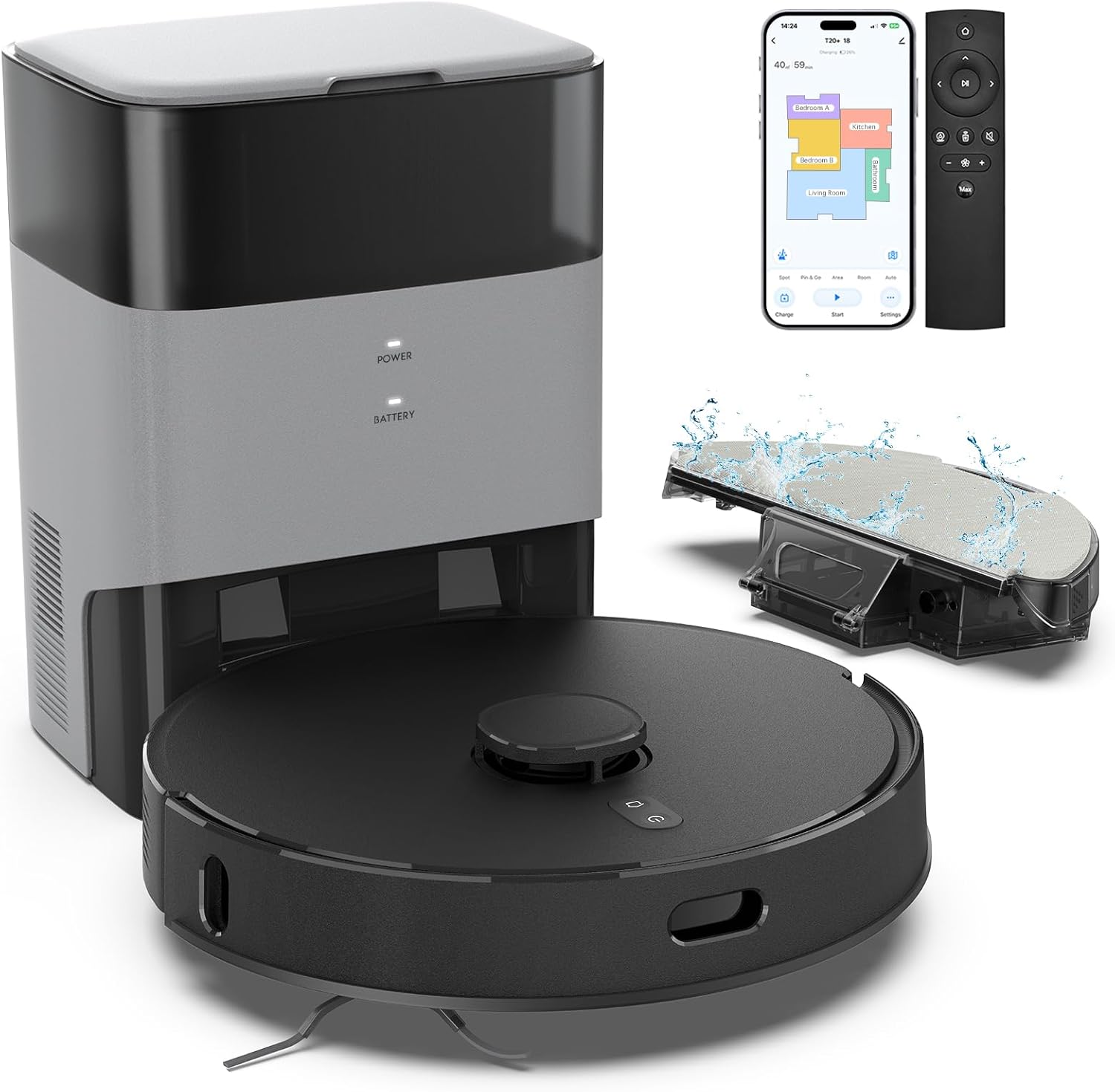 T20+ Robot Vacuum and Mop Combo Self-Emptying (B0GXW5SVW9)